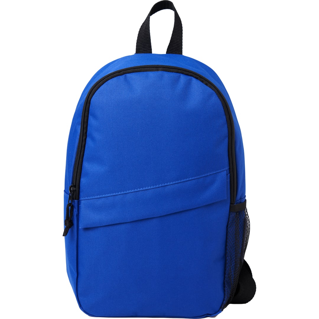 Front View of Blue Barton Recycled Sling Backpack plain