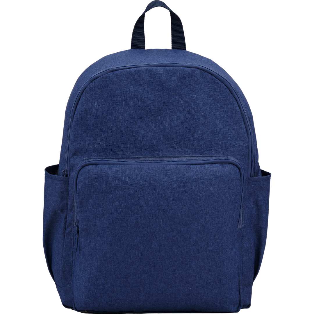 Front View of Blue Baye Recycled 15" Laptop Backpack plain