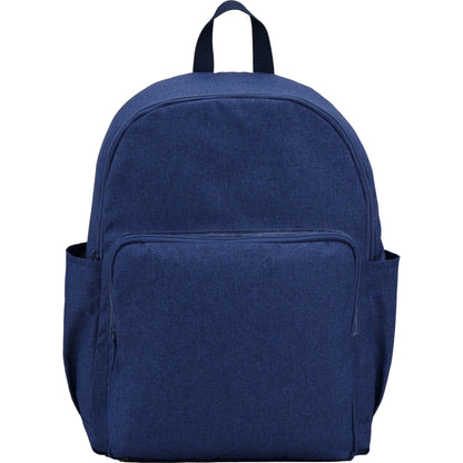 Front View of Blue Baye Recycled 15" Laptop Backpack plain