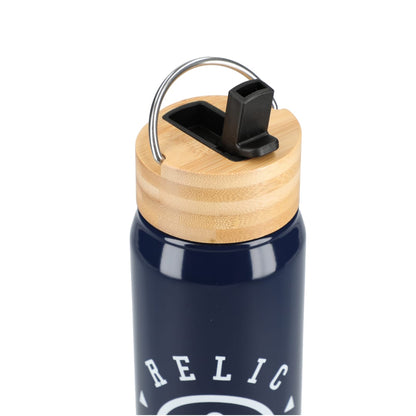 Front View of Blue Billy 26oz ECO Aluminum Bottle w/ FSC® Bamboo Lid