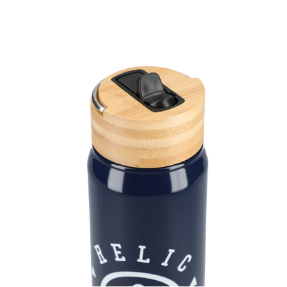 Front View of Blue Billy 26oz ECO Aluminum Bottle w/ FSC® Bamboo Lid
