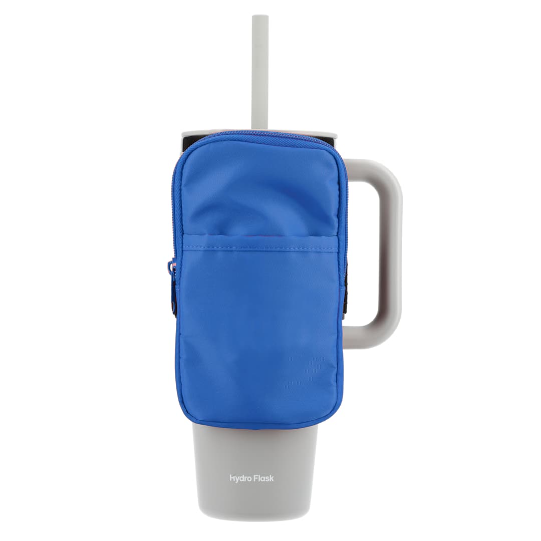 Front View of Blue Bottle Buddy Water Bottle Pouch plain