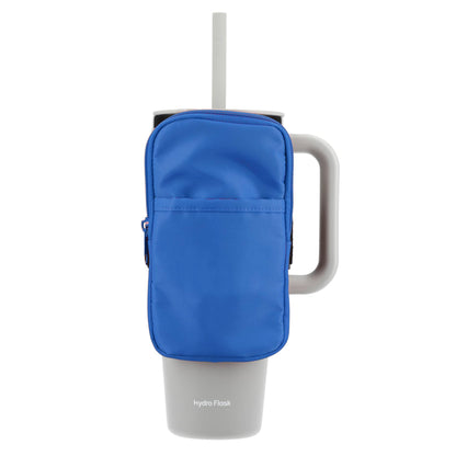 Front View of Blue Bottle Buddy Water Bottle Pouch plain