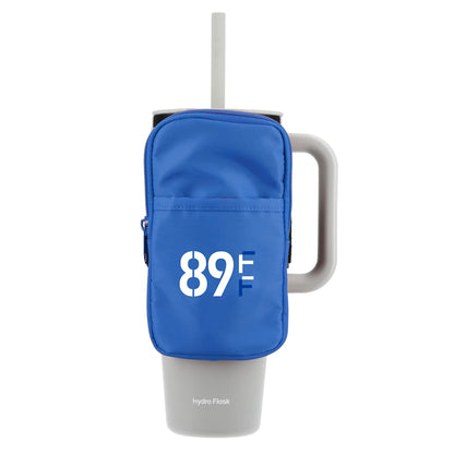 Front View of Blue Bottle Buddy Water Bottle Pouch