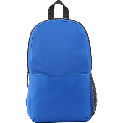 Front View of Blue Brix Recycled Backpack plain