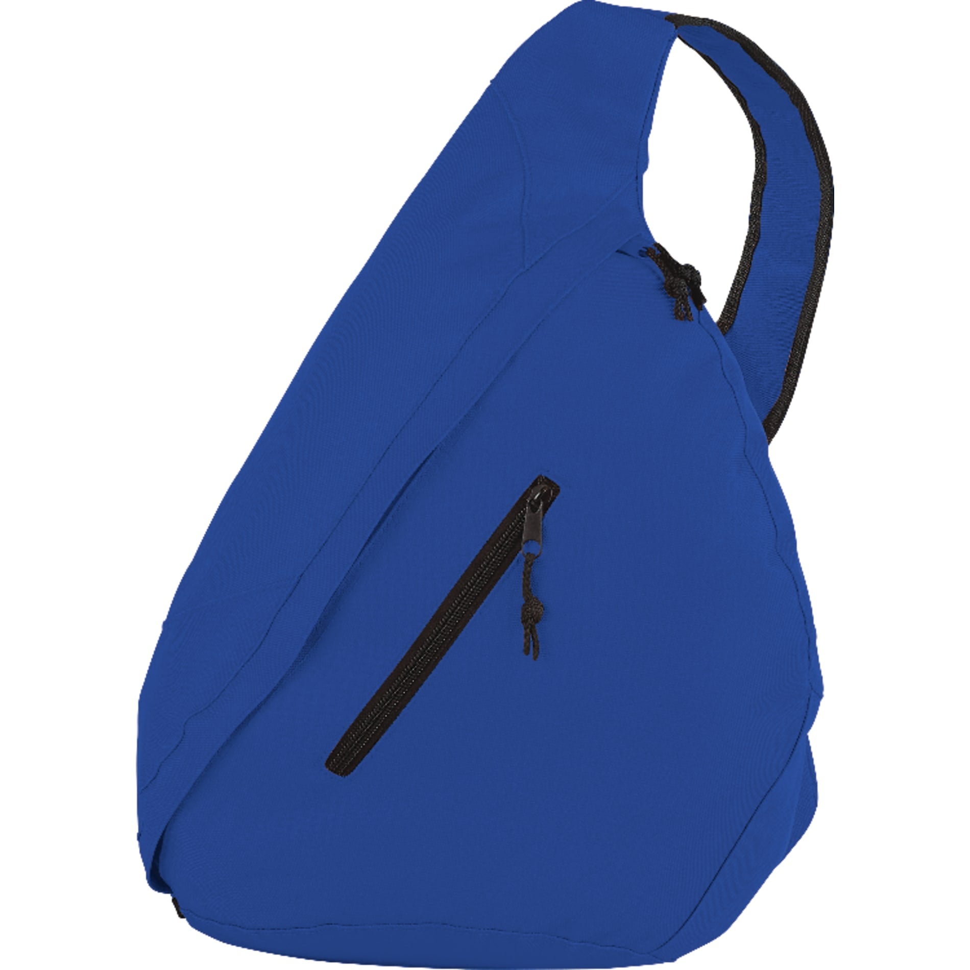 Front View of Blue Brooklyn Deluxe Sling Backpack plain