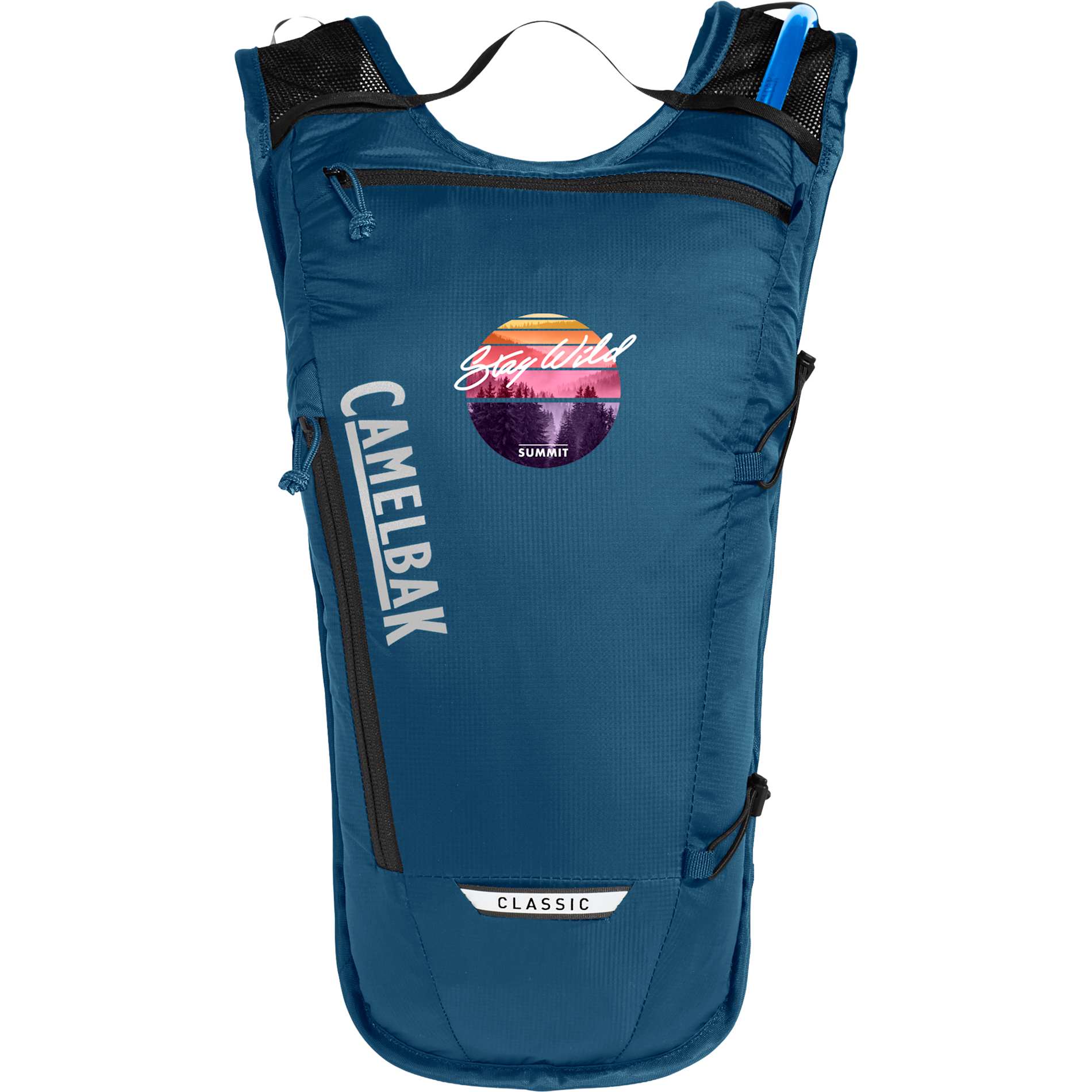 Front View of Blue Camelbak Classic Light 70 oz Pack