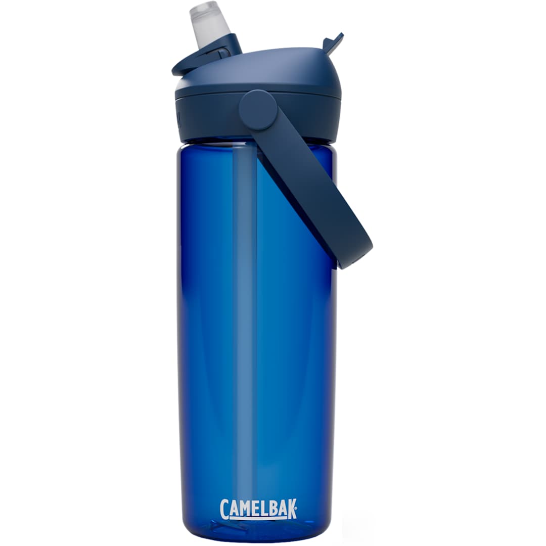 Front View of Blue CamelBak Thrive Flip Straw 20oz Bottle Tritan Rene plain