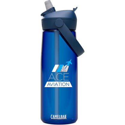 Front View of Blue CamelBak Thrive Flip Straw 25oz Bottle Tritan Rene
