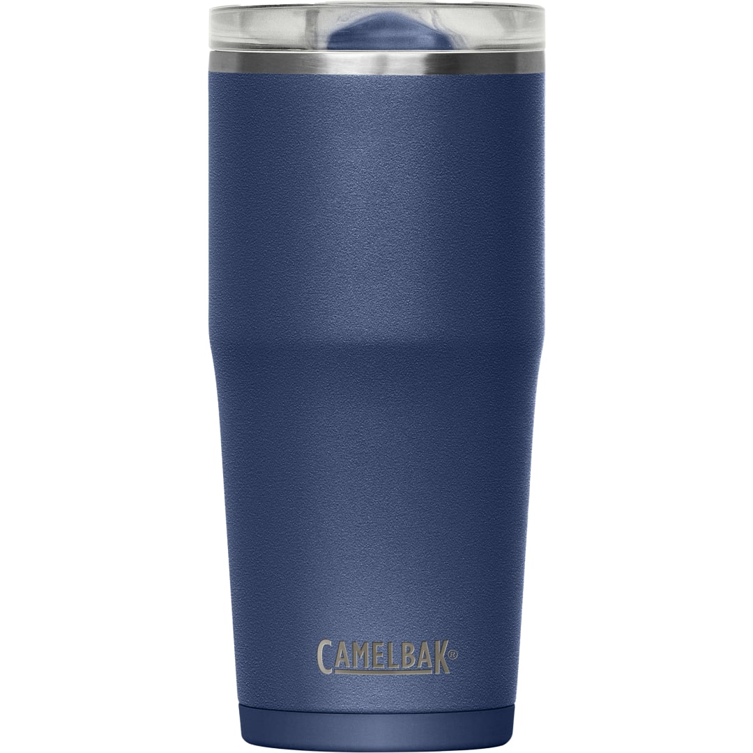 Front View of Blue Camelbak Thrive Leakproof Tumbler 20oz plain