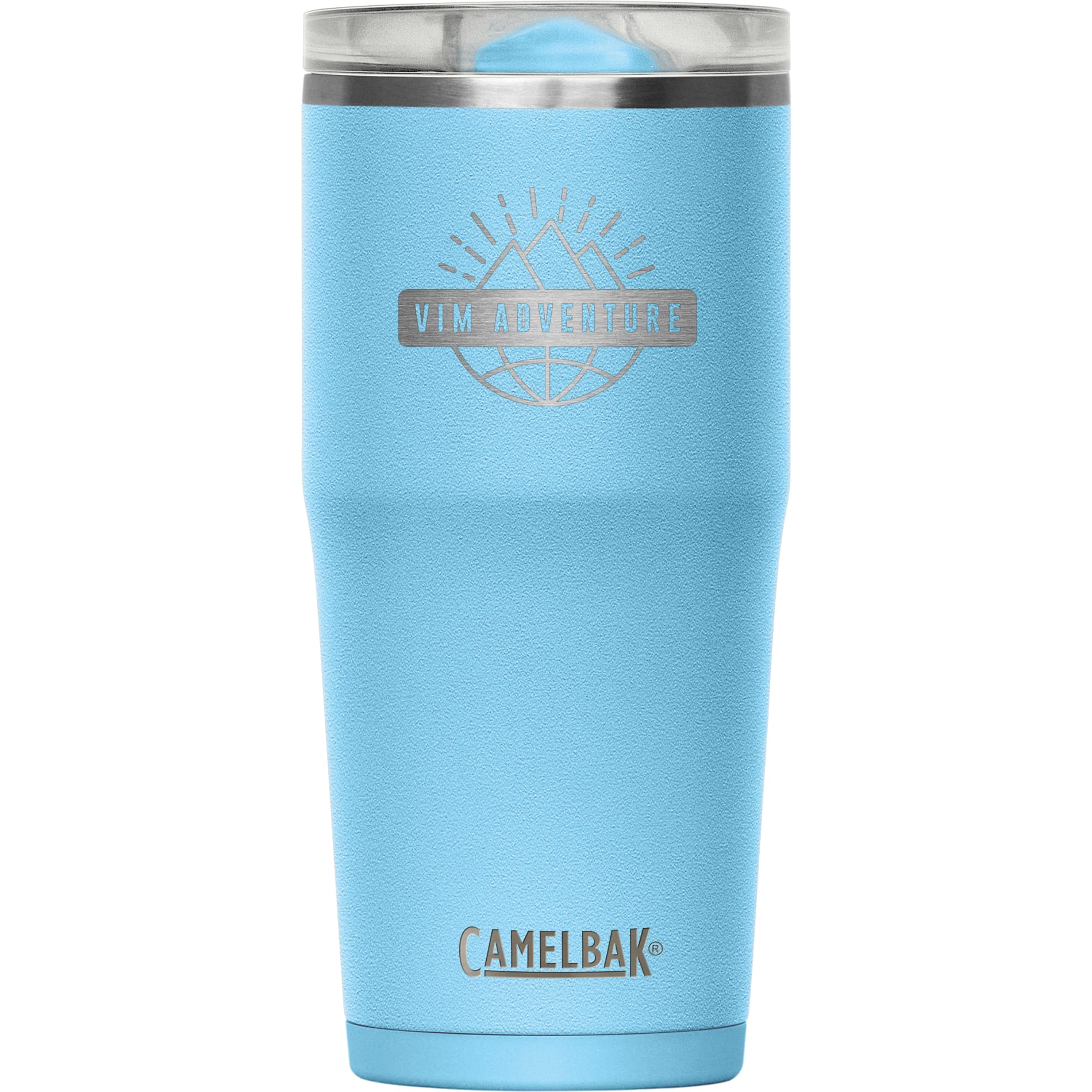 Front View of Blue Camelbak Thrive Leakproof Tumbler 20oz