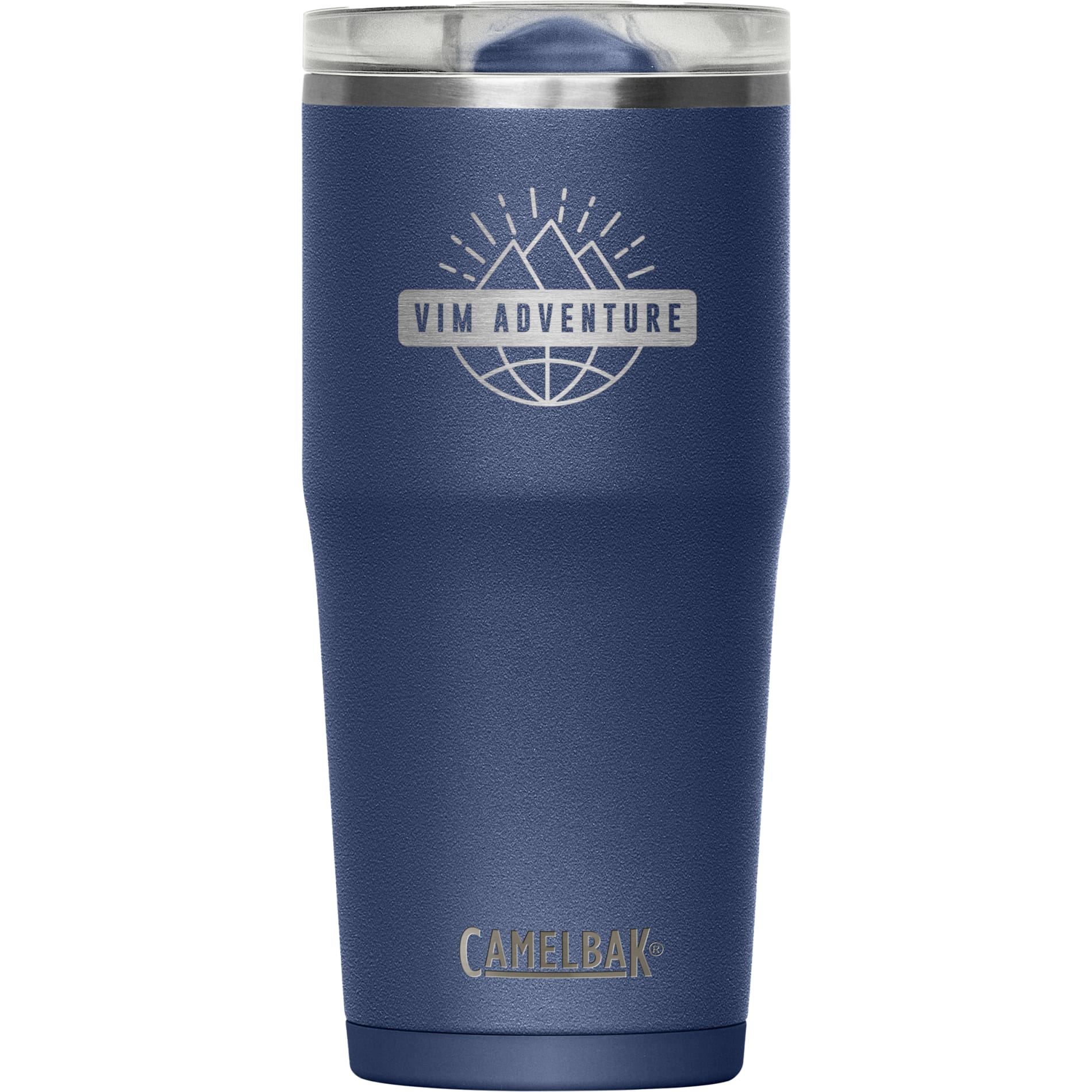 Front View of Blue Camelbak Thrive Leakproof Tumbler 20oz