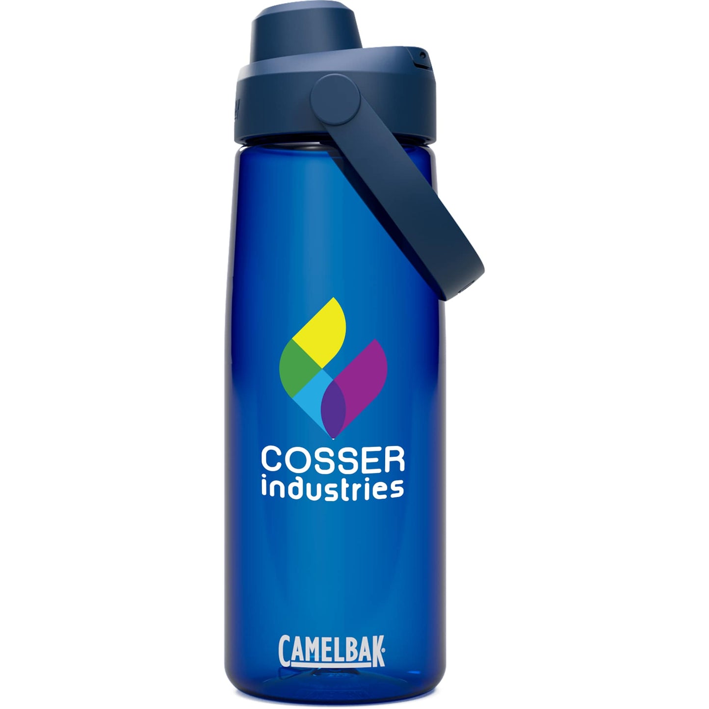 Front View of Blue CamelBak Thrive™ Chug 25oz Bottle Tritan™ Renew