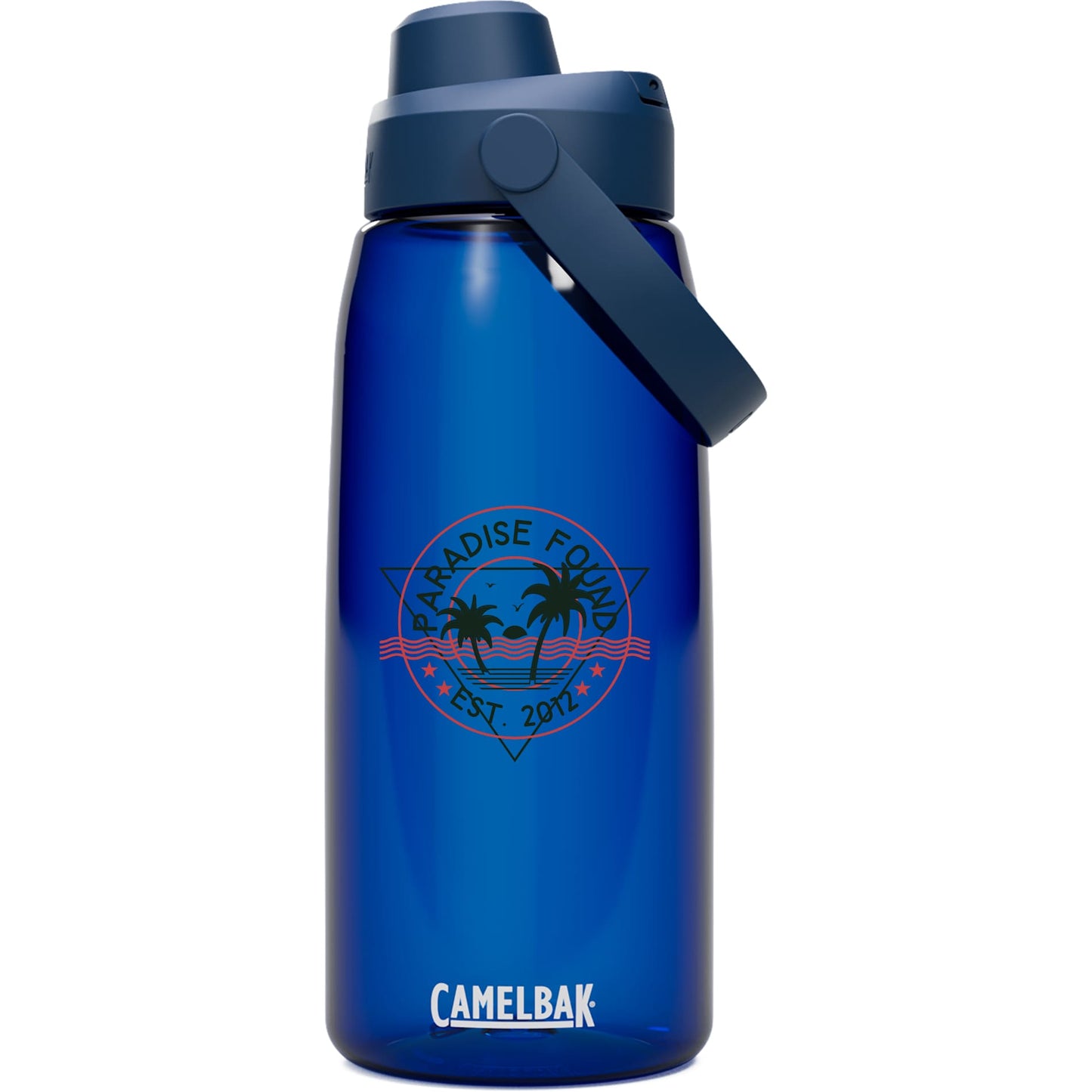Front View of Blue CamelBak Thrive™ Chug 32oz Bottle Tritan™ Renew
