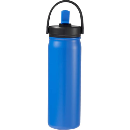 Front View of Blue Carpo 20oz Straw lid Vacuum Bottle plain