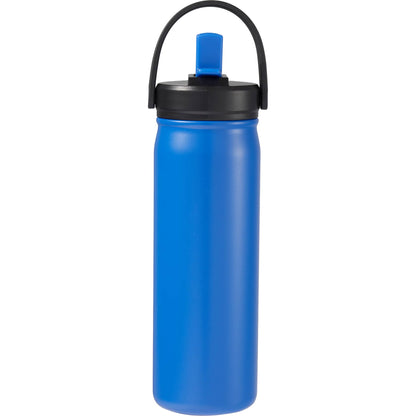 Front View of Blue Carpo 20oz Straw lid Vacuum Bottle plain