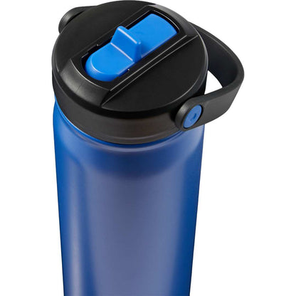 Front View of Blue Carpo 20oz Straw lid Vacuum Bottle