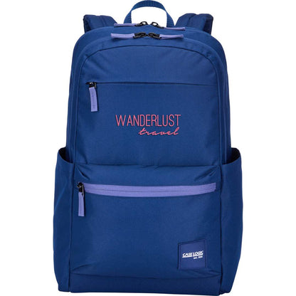 Front View of Blue Case Logic Uplink Backpack