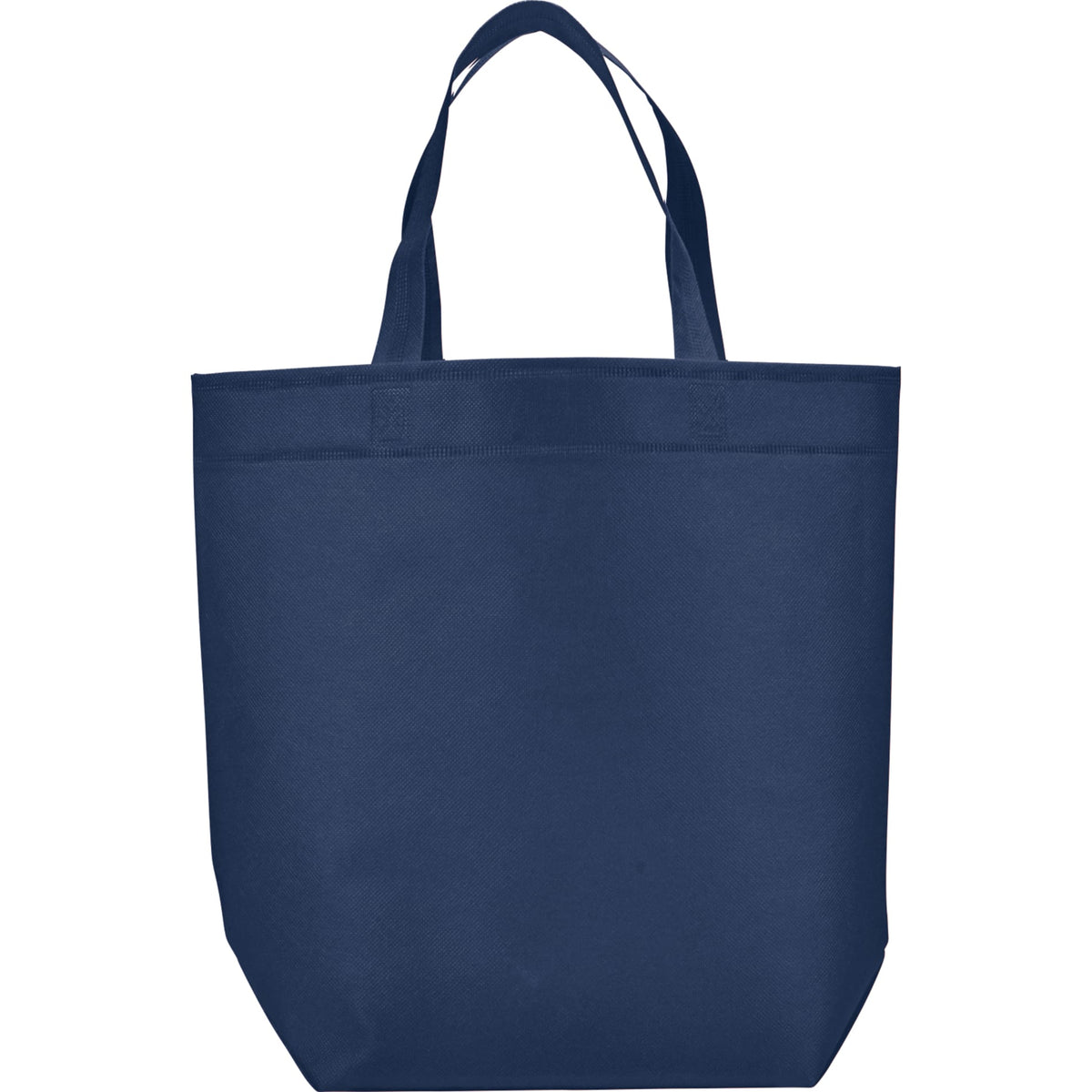 Front View of Blue Challenger Non-Woven Shopper Tote plain