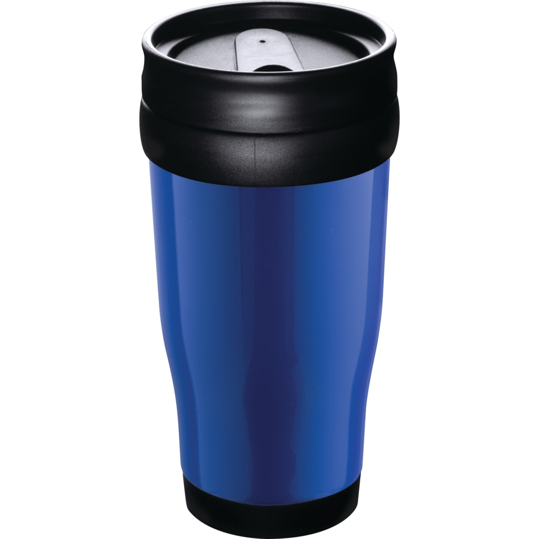 Front View of Blue Columbia 16oz Insulated Tumbler plain
