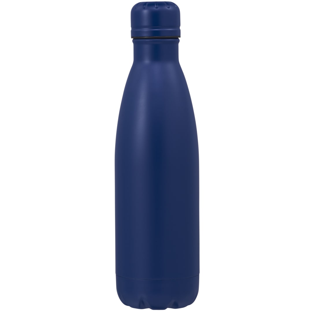 Front View of Blue Copper Vacuum Insulated Bottle 17oz plain
