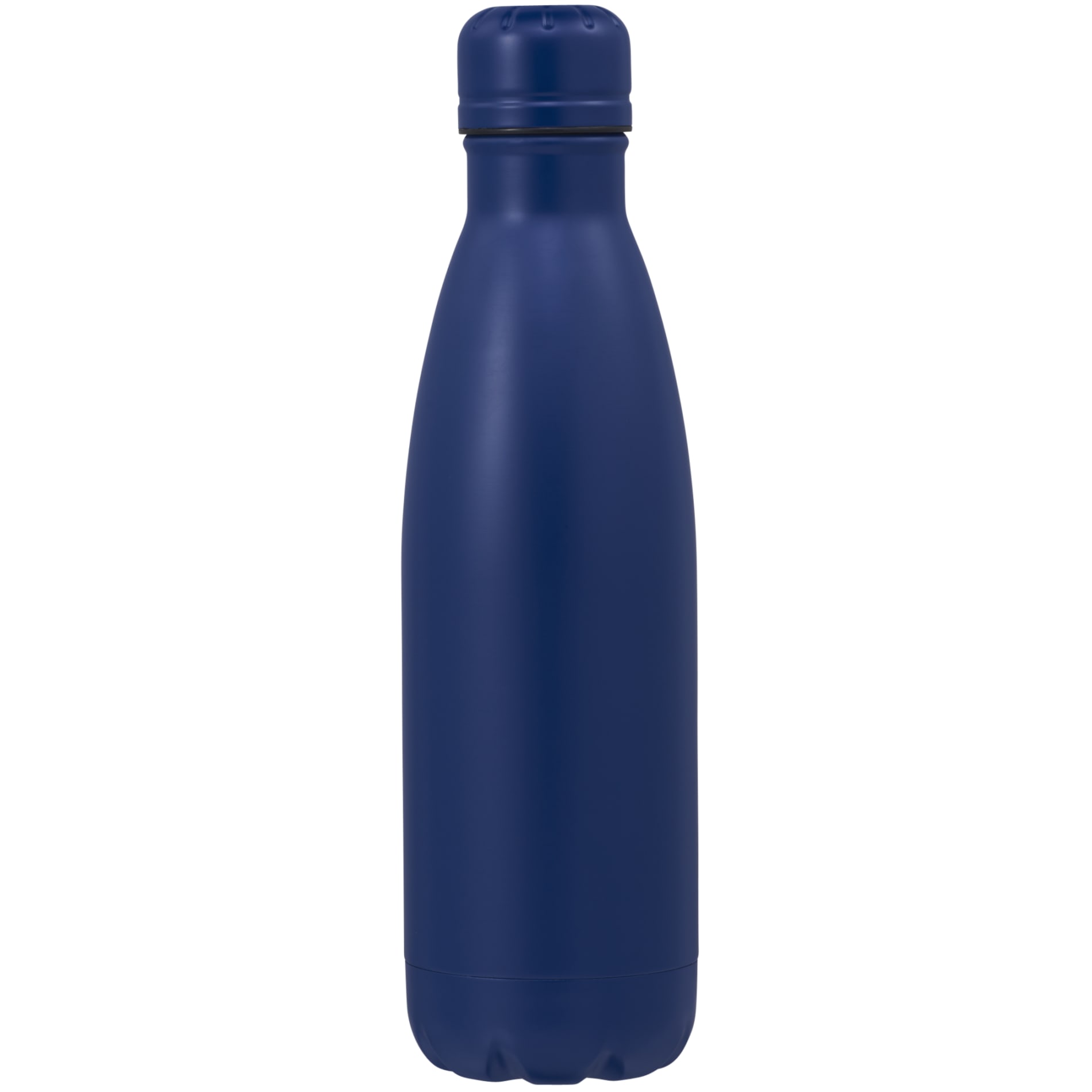 Front View of Blue Copper Vacuum Insulated Bottle 17oz plain