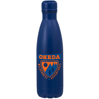 Front View of Blue Copper Vacuum Insulated Bottle 17oz