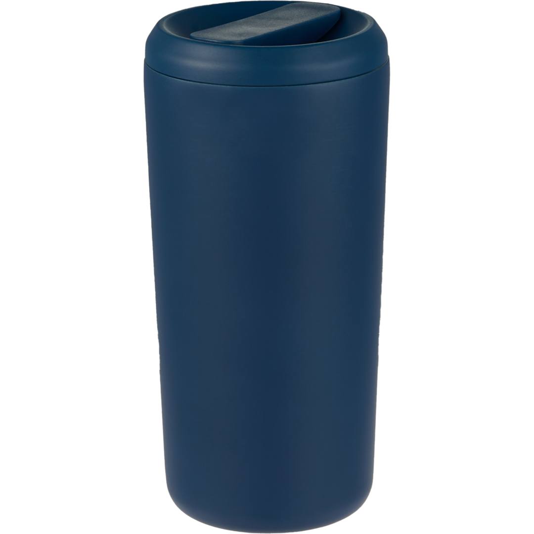 Front View of Blue Drake Eco-Friendly Vacuum Insulated  Tumbler 16oz plain