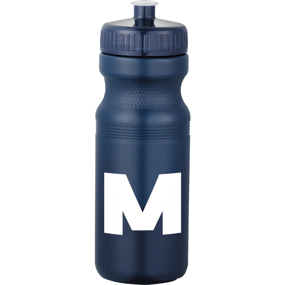 Front View of Blue Easy Squeezy Spirit 24oz Sports Bottle