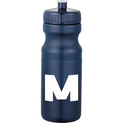 Front View of Blue Easy Squeezy Spirit 24oz Sports Bottle