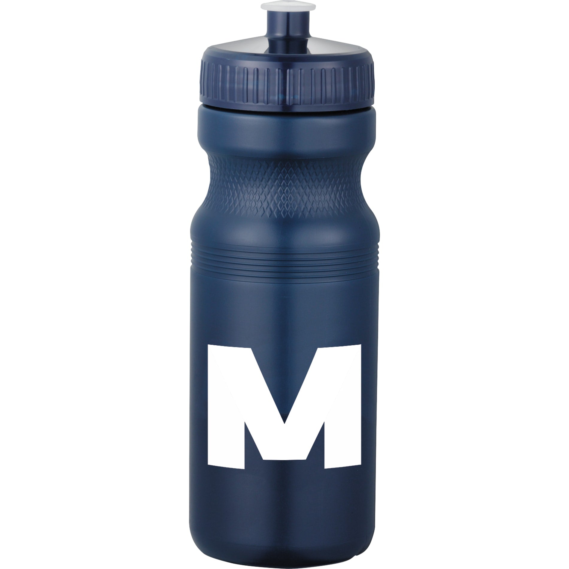 Front View of Blue Easy Squeezy Spirit 24oz Sports Bottle