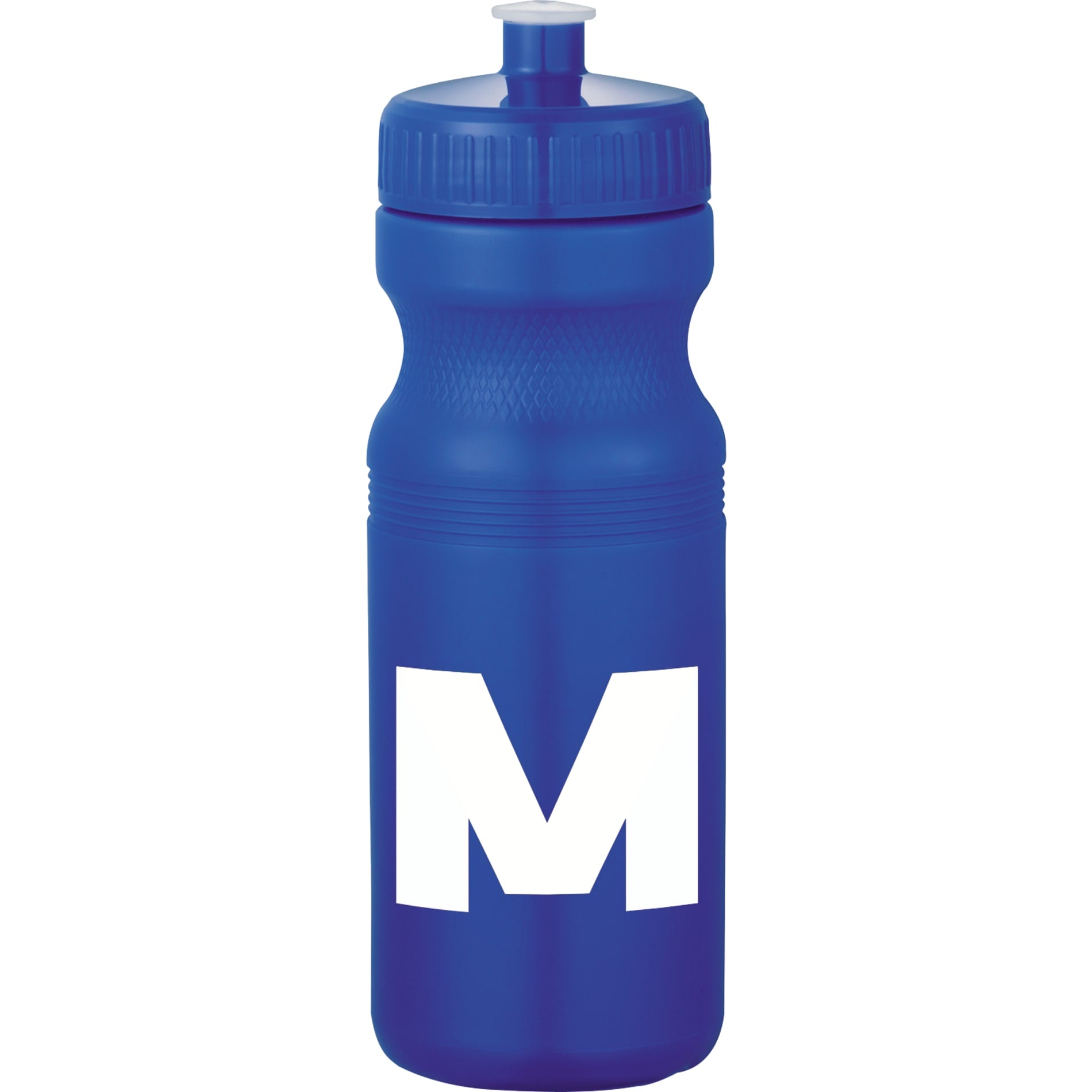 Front View of Blue Easy Squeezy Spirit 24oz Sports Bottle