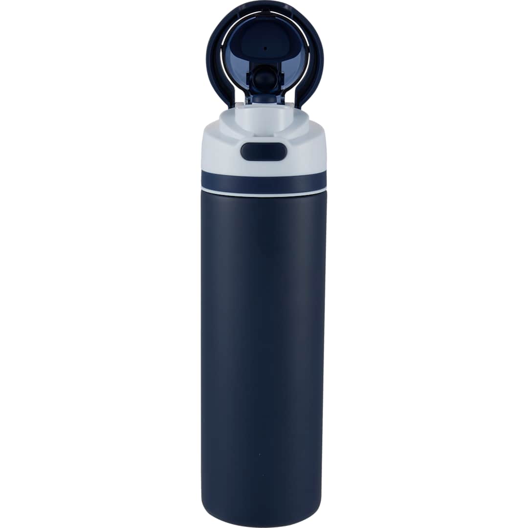 Front View of Blue Elvin 28oz Recycled Stainless Flip Straw Bottle plain