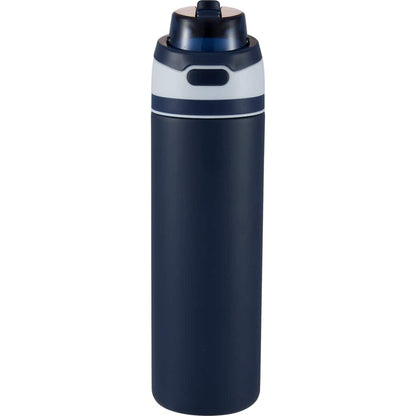 Front View of Blue Elvin 28oz Recycled Stainless Flip Straw Bottle plain