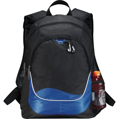 Front View of Blue Explorer Backpack plain