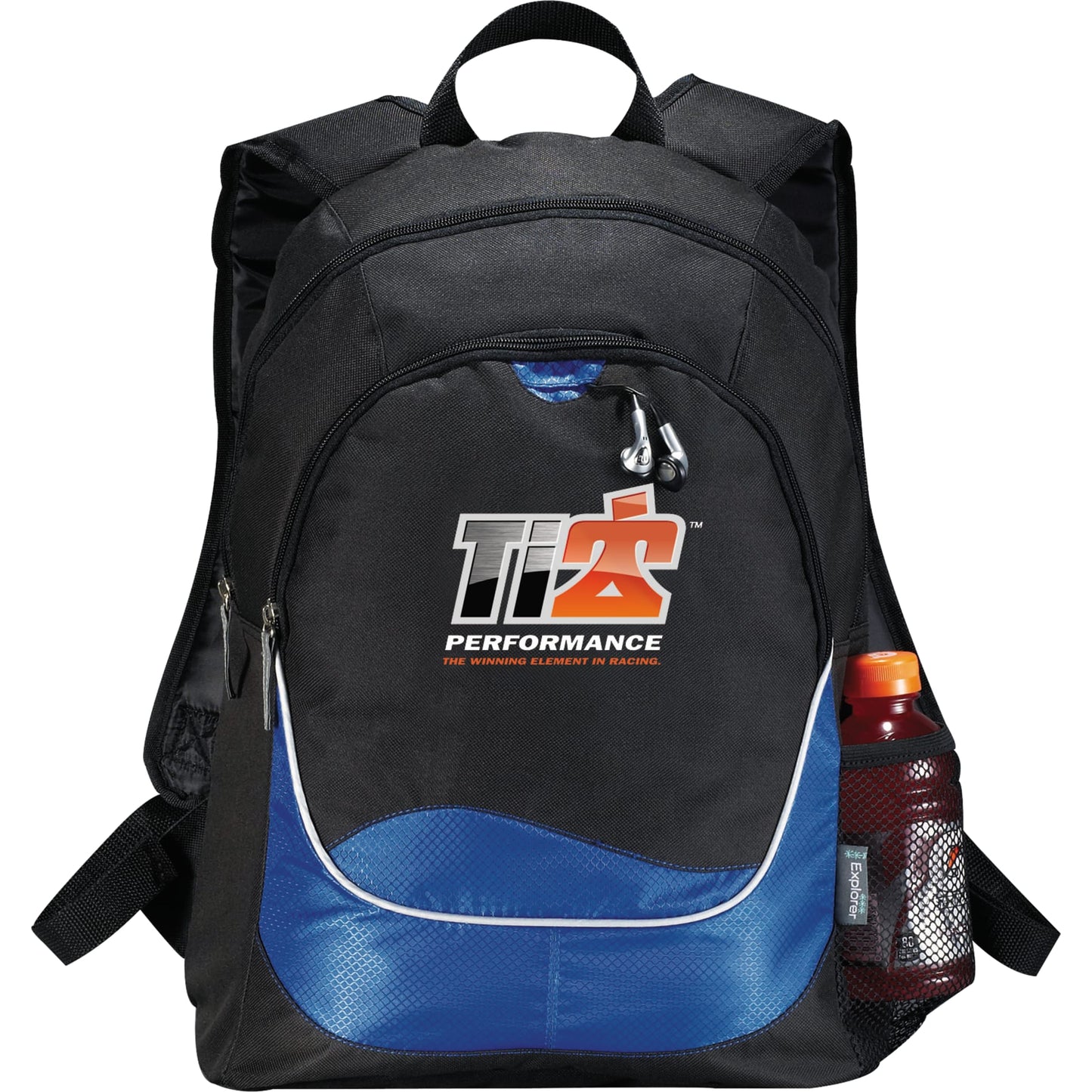 Front View of Blue Explorer Backpack