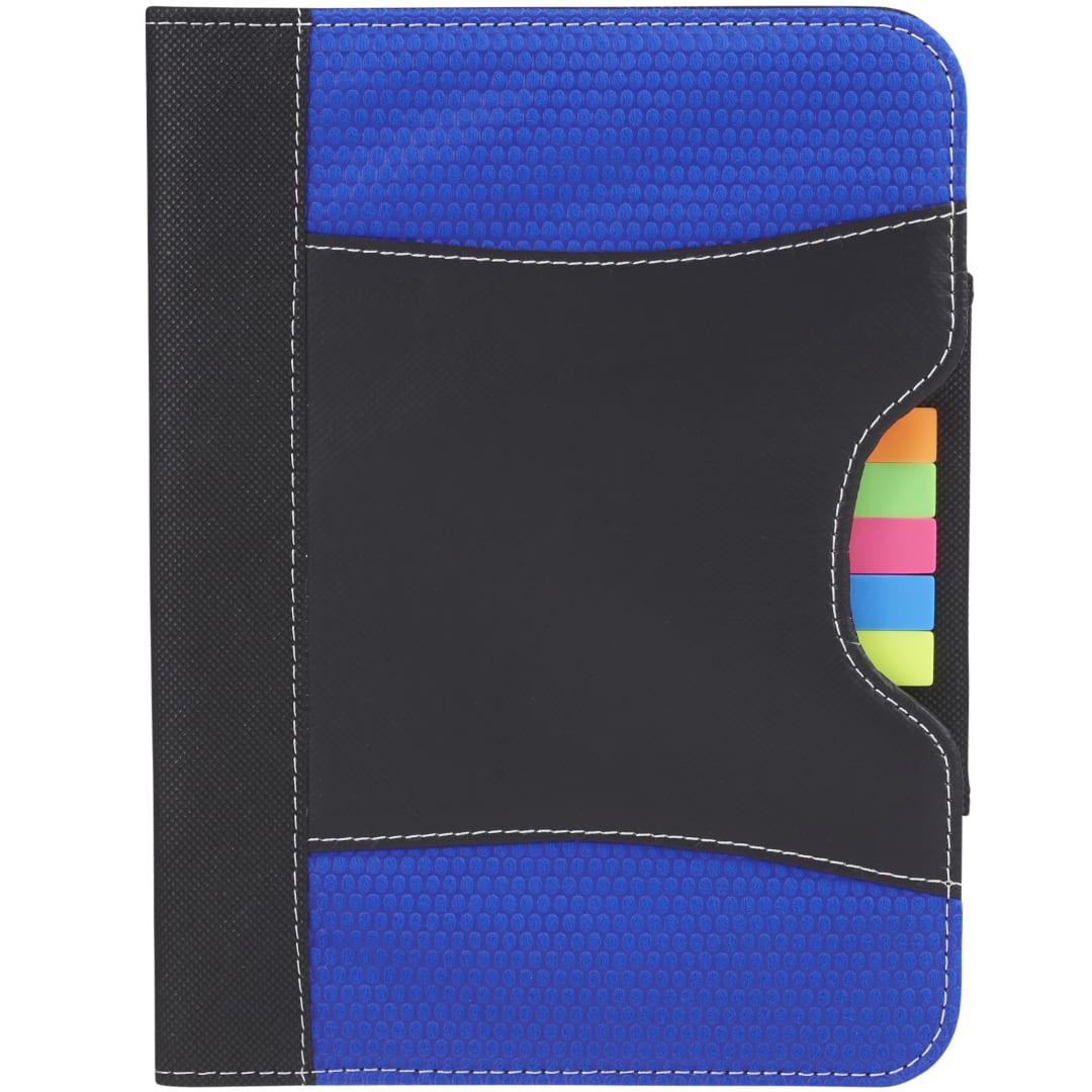Front View of Blue FSC® Mix Flare Organization Jr. Padfolio plain