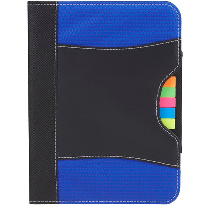 Front View of Blue FSC® Mix Flare Organization Jr. Padfolio plain