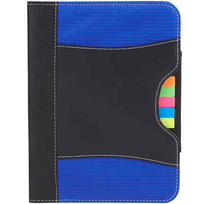 Front View of Blue FSC® Mix Flare Organization Jr. Padfolio plain