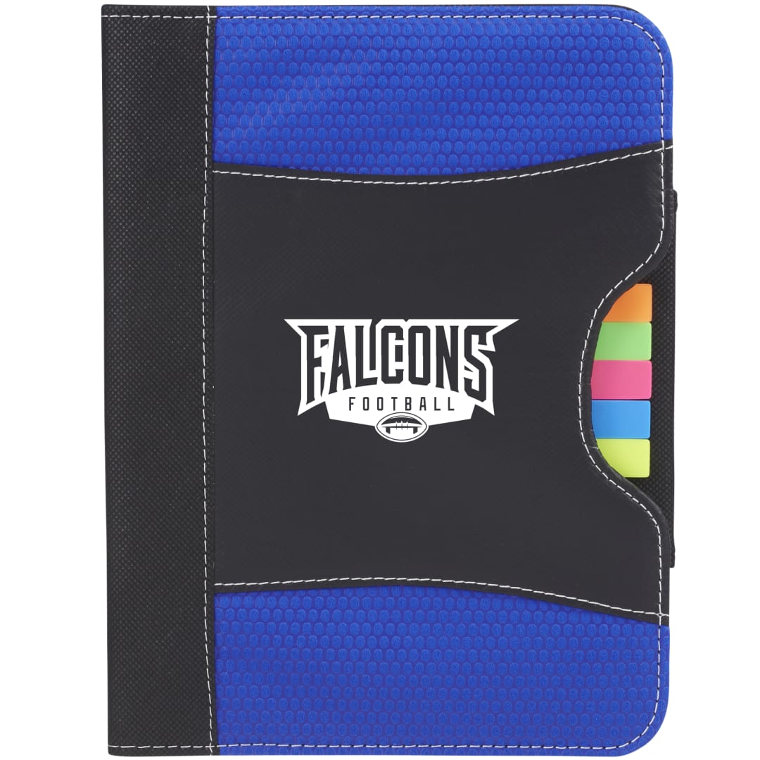 Front View of Blue FSC® Mix Flare Organization Jr. Padfolio