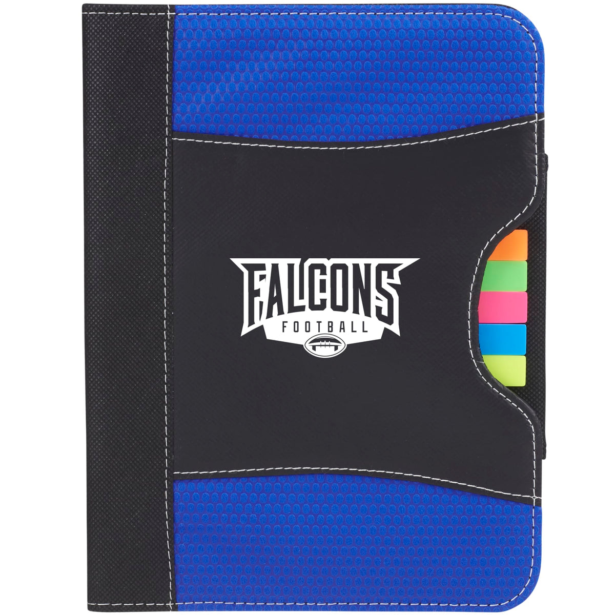 Front View of Blue FSC® Mix Flare Organization Jr. Padfolio
