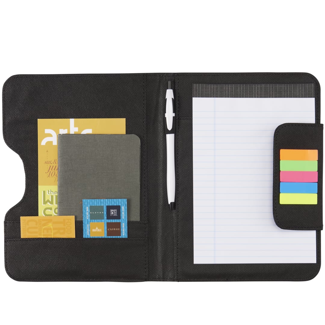 Front View of Blue FSC® Mix Flare Organization Jr. Padfolio