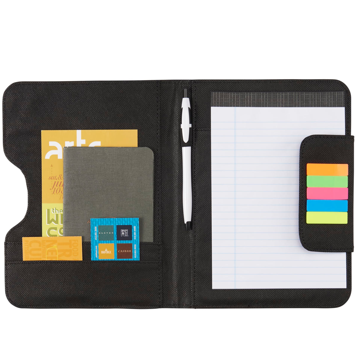 Front View of Blue FSC® Mix Flare Organization Jr. Padfolio