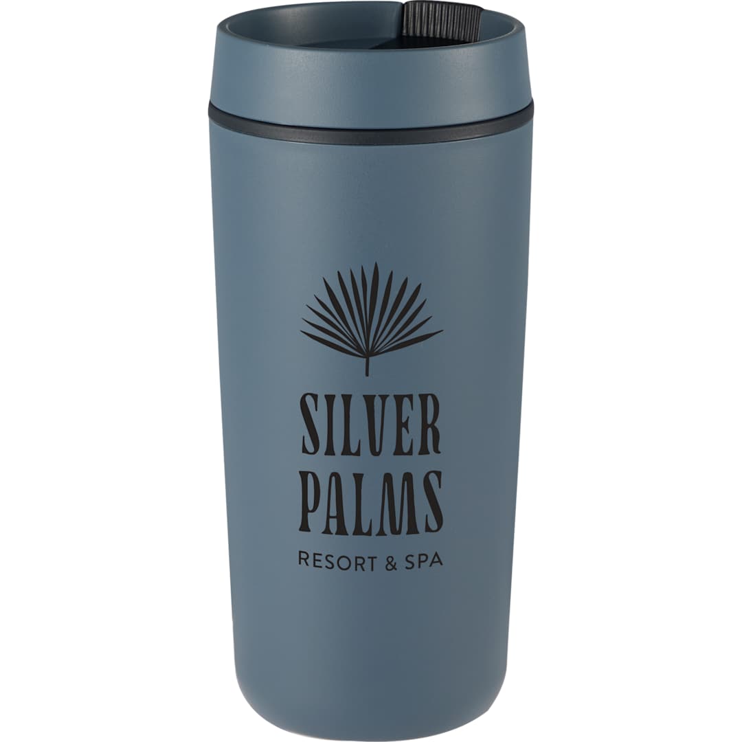 Front View of Blue Grande 16oz Recycled Tumbler