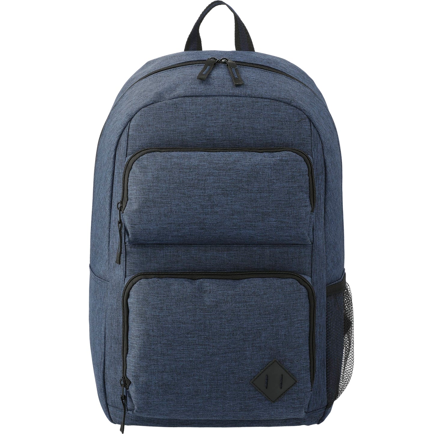 Front View of Blue Graphite Deluxe 15" Computer Backpack plain