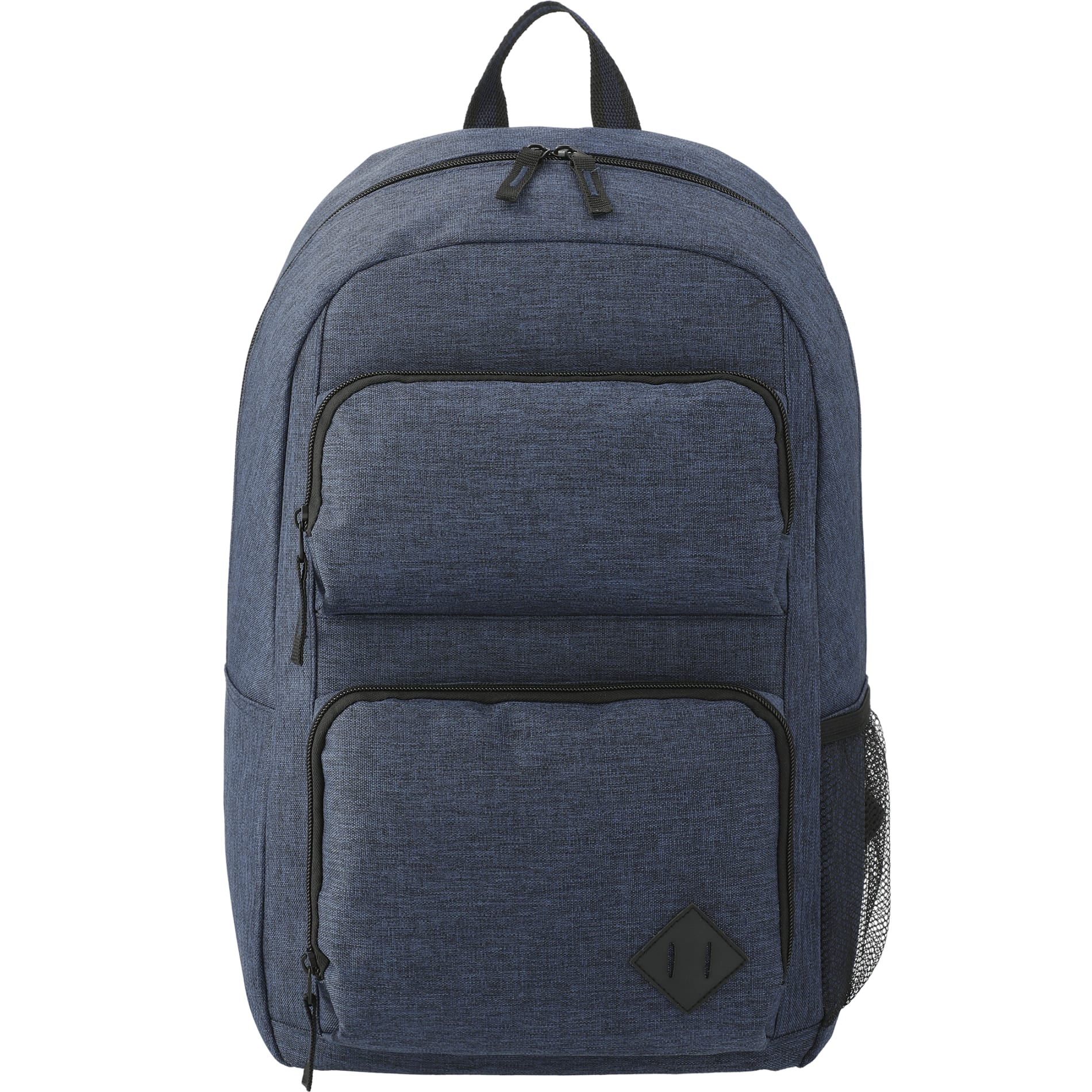 Front View of Blue Graphite Deluxe 15" Computer Backpack plain