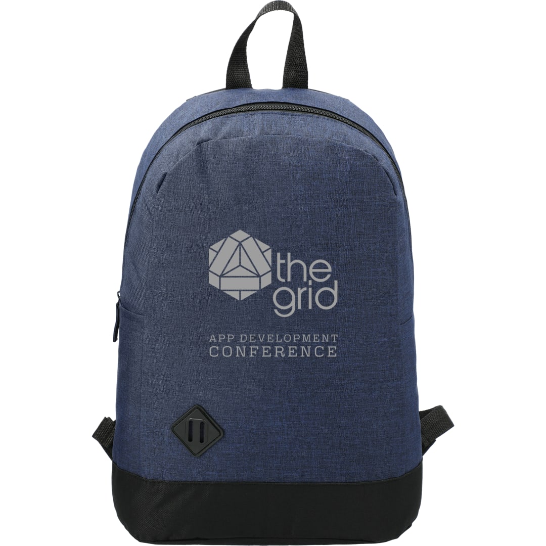 Front View of Blue Graphite Dome 15" Computer Backpack