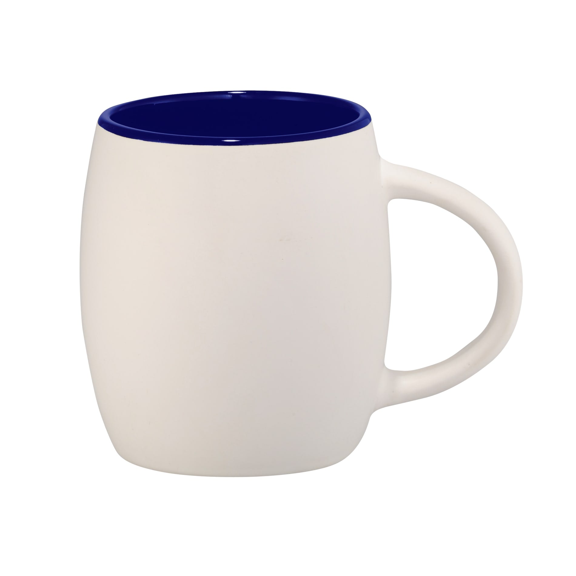 Front View of Blue Hearth Ceramic Mug FSC®100% Wood Lid/Coaster 15oz plain
