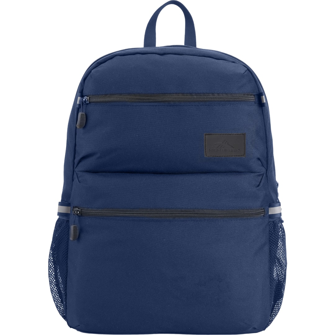 Front View of Blue High Sierra Recycled Inhabit 15" Laptop Backpack plain