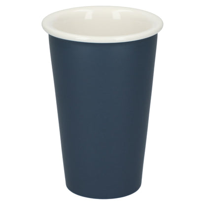 Front View of Blue I'm not a paper cup 10oz ceramic tumbler plain